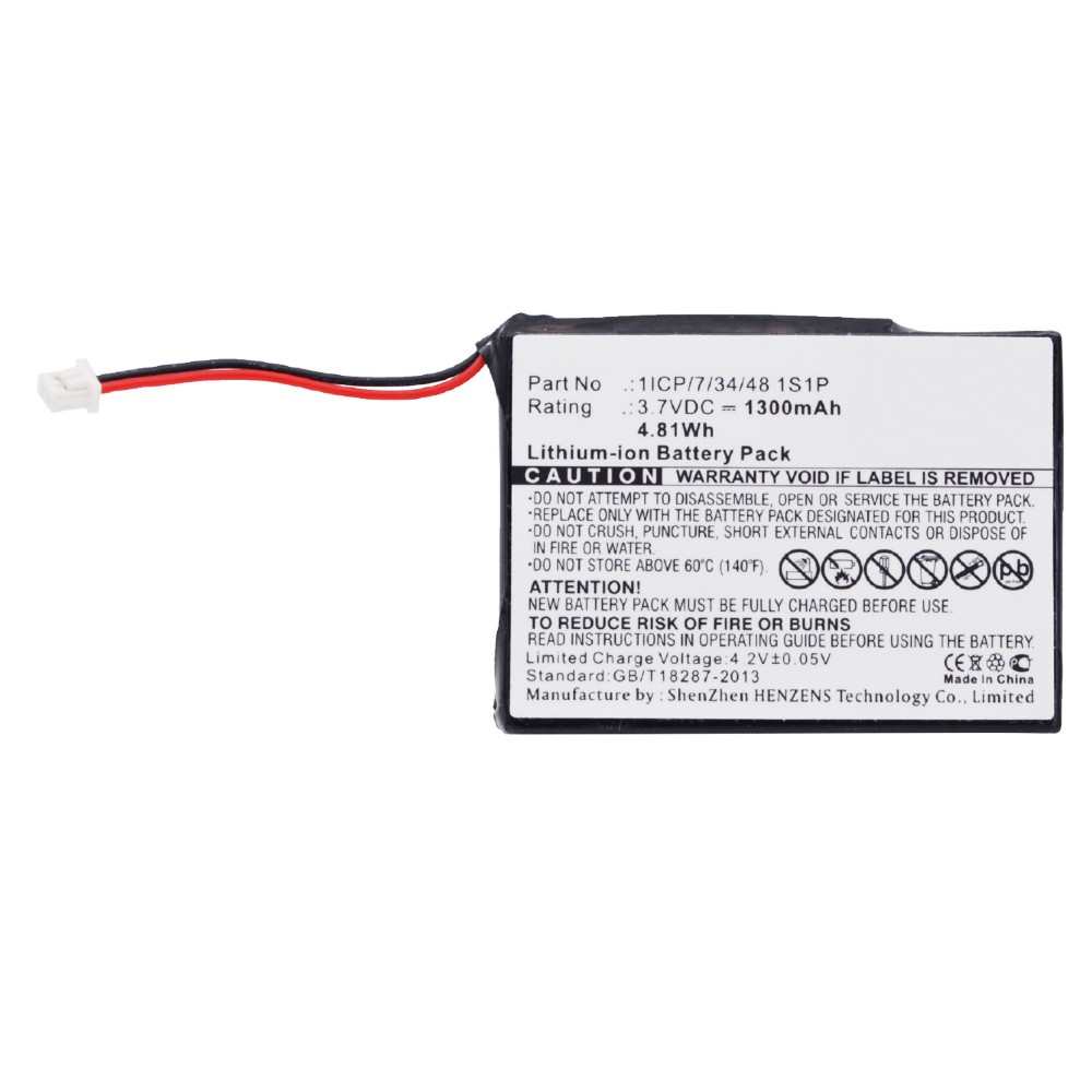 Synergy Digital Custom Battery Packs Battery, Compatible with Custom Battery Pack  Custom Battery Packs Battery (3.7, Li-ion, 1300mAh)