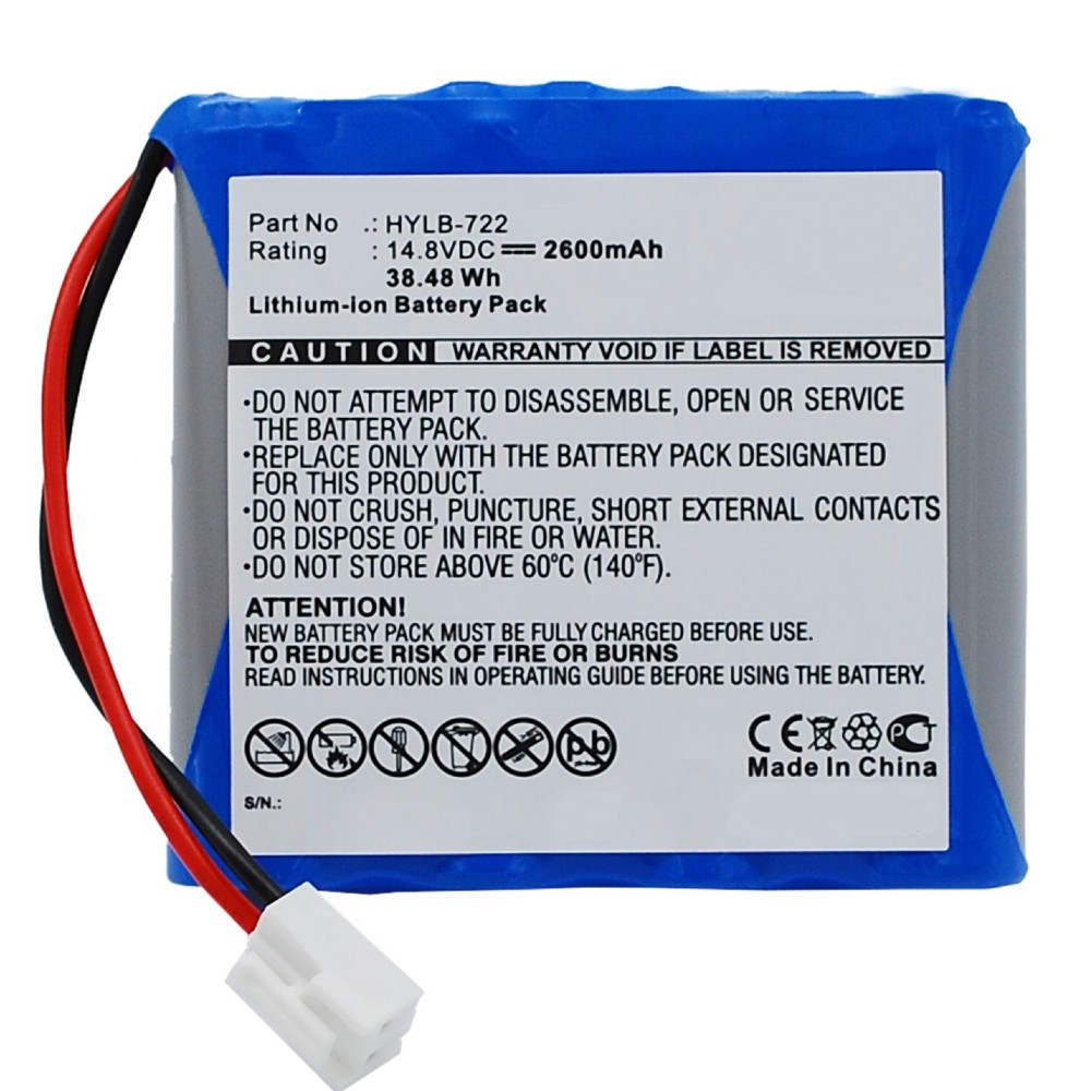 Synergy Digital Medical Battery, Compatible with Biocare ECG-6010, ECG-6020 Medical Battery (14.8, Li-ion, 2600mAh)
