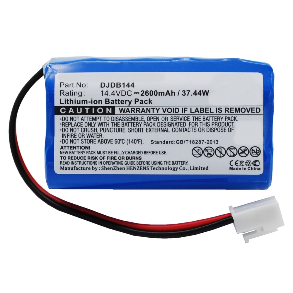 Synergy Digital Medical Battery, Compatible with CMICS DJDB, DJDB1200, ECG-11D Medical Battery (14.4, Li-ion, 2600mAh)