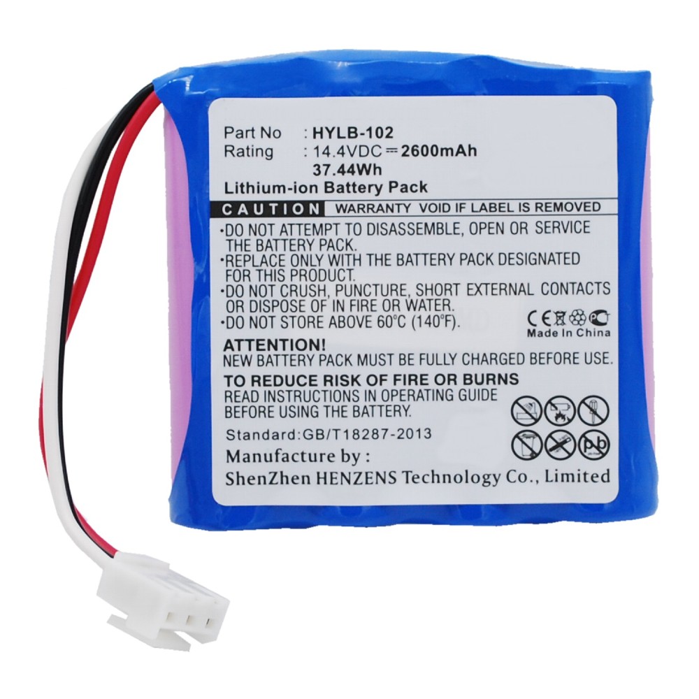 Synergy Digital Medical Battery, Compatible with COMEN CM1200B ECG, CM-1200B ECG Medical Battery (14.4, Li-ion, 2600mAh)