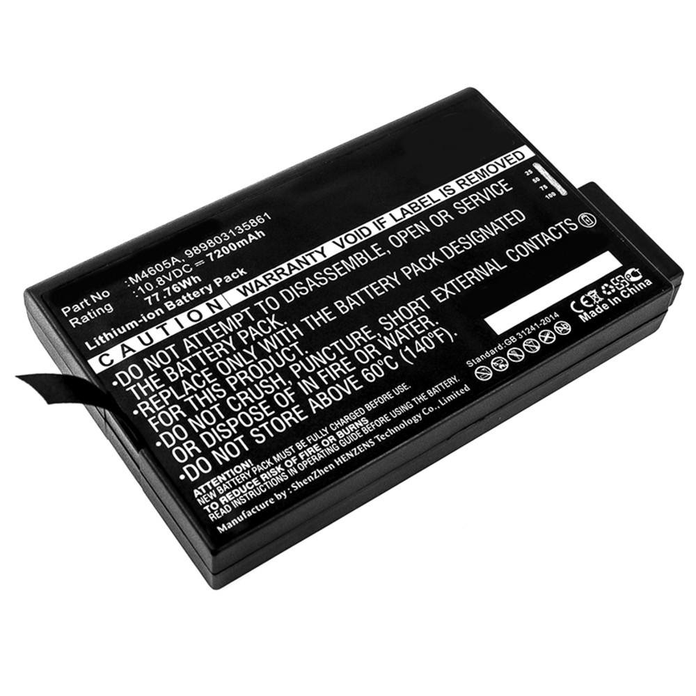 Synergy Digital Medical Battery, Compatible with Philips 740 Select Vital Signs Monitor Medical Battery (10.8, Li-ion, 7200mAh)