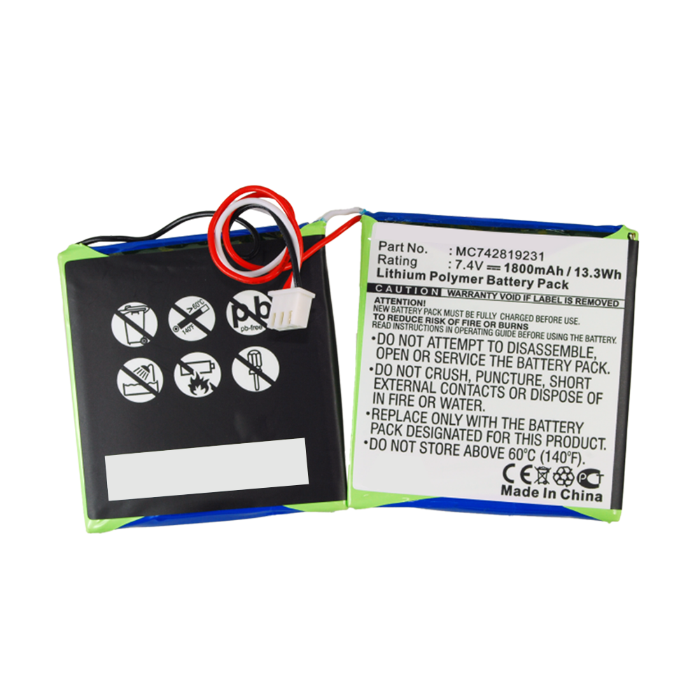 Synergy Digital DAB Digital Battery, Compatible with Dual MC742819231 DAB Digital Battery (Li-Pol, 7.4V, 1800mAh)