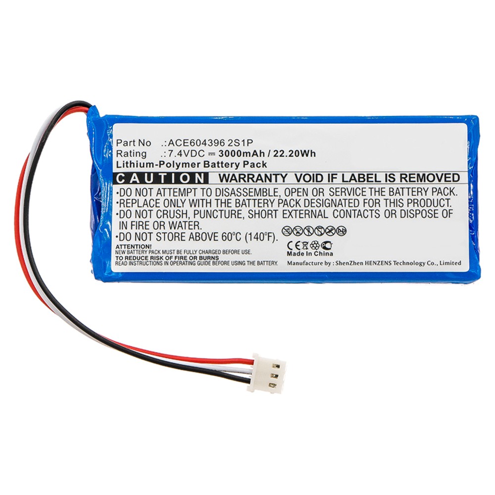 Synergy Digital Equipment Battery, Compatible with AAronia ACE604396 2S1P Equipment Battery (Li-Pol, 7.4V, 3000mAh)
