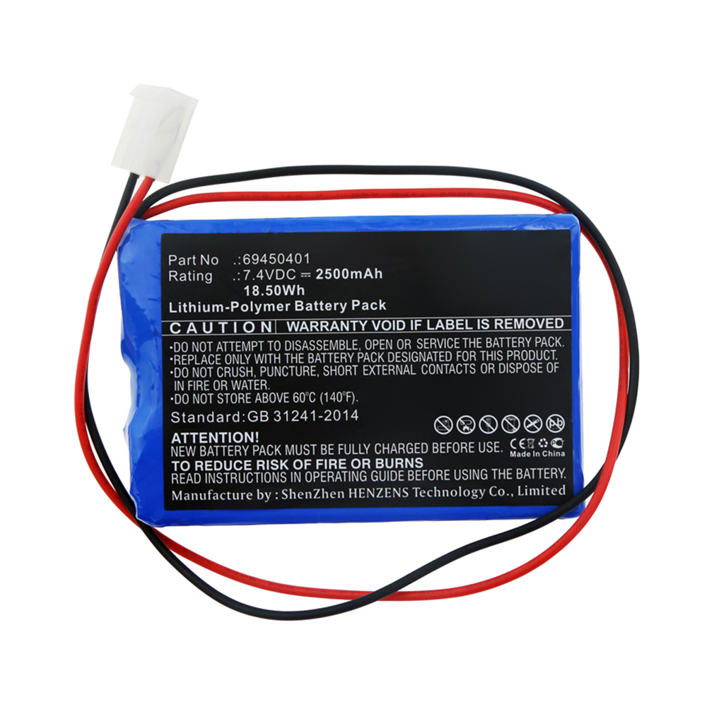 Synergy Digital Medical Battery, Compatible with CONTEC 69450401 Medical Battery (Li-Pol, 7.4V, 2500mAh)