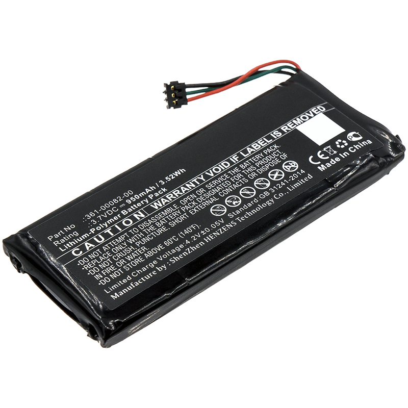 Synergy Digital Lighting System Battery, Compatible with Garmin 361-00082-00 Lighting System Battery (3.7V, Li-Pol, 950mAh)