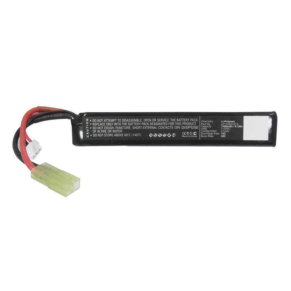 Synergy Digital Airsoft Battery, Compatible with Airsoft Guns LP110S2C013 Airsoft Battery (Li-Pol, 7.4V, 1100mAh)