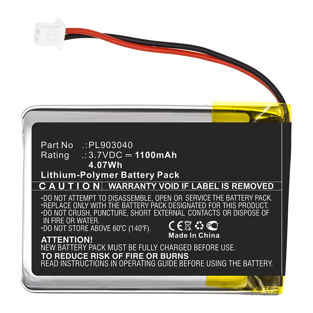 Synergy Digital Electronic Magnifier Battery, Compatible with Schweizer PL903040 Electronic Magnifier Battery (Li-Pol, 3.7V, 1100mAh)
