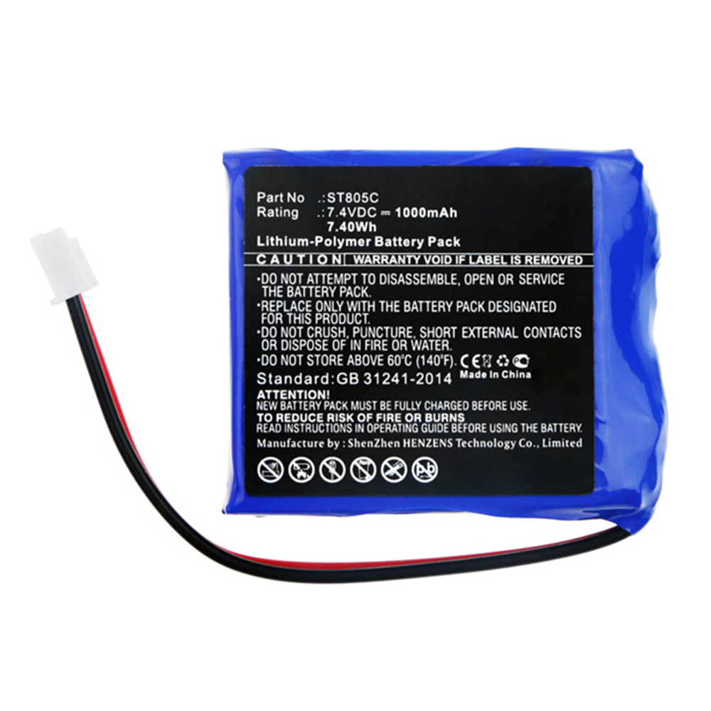 Synergy Digital Equipment Battery, Compatible with Senter ST805C Equipment Battery (Li-Pol, 7.4V, 1000mAh)