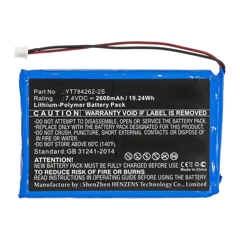 Synergy Digital Cash Register Battery, Compatible with Uniwell YT784262-2S Cash Register Battery (Li-Pol, 7.4V, 2600mAh)
