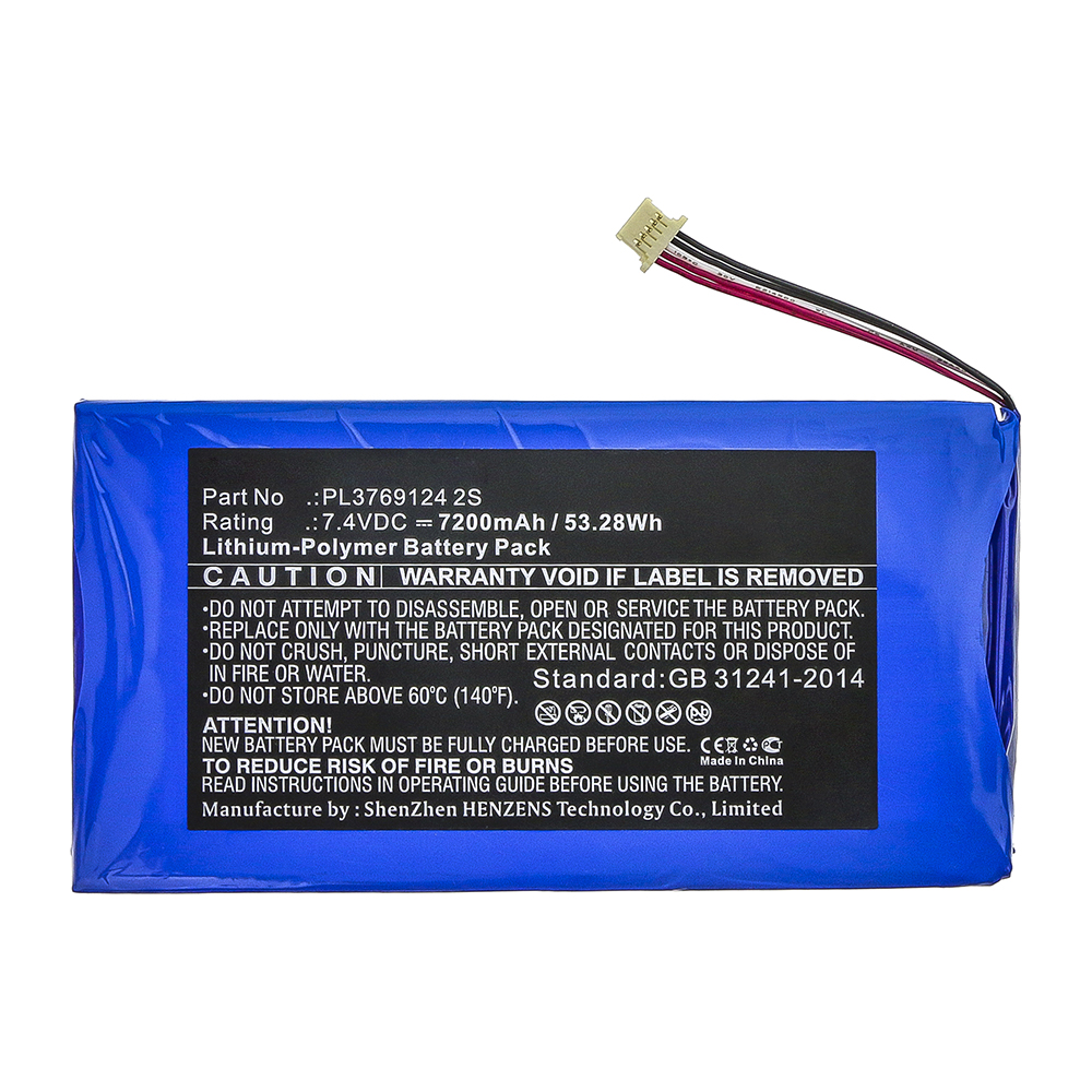 Synergy Digital Diagnostic Scanner Battery, Compatible with XTOOL PL3769124 2S Diagnostic Scanner Battery (Li-Pol, 7.4V, 7200mAh)