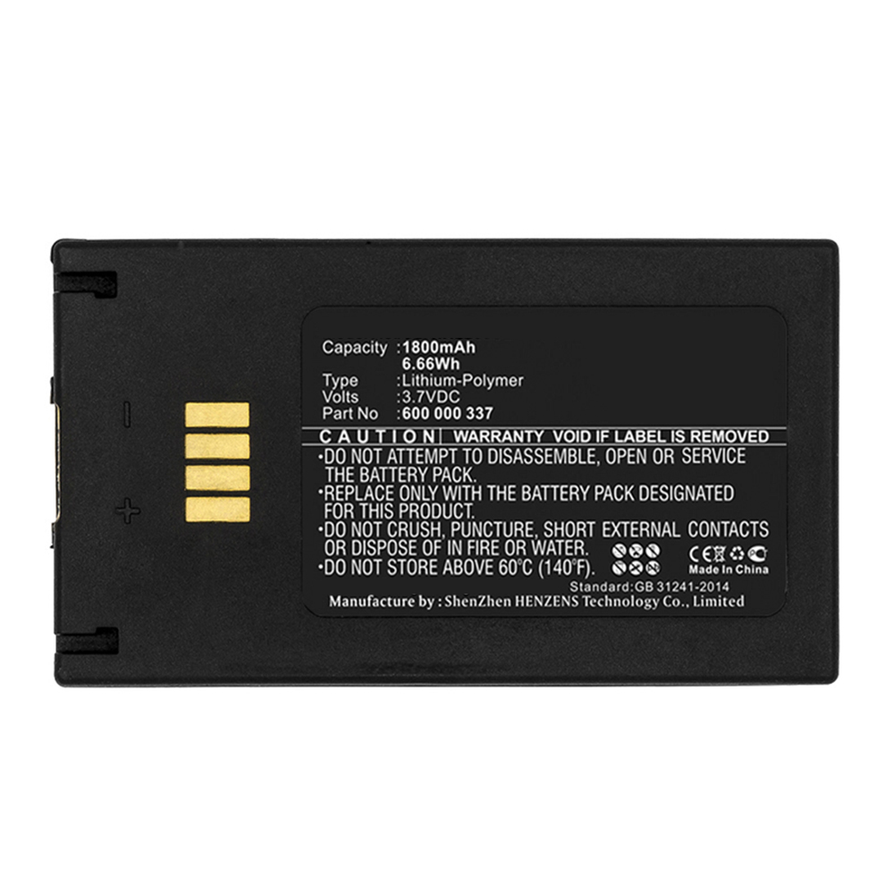 Synergy Digital Equipment Battery, Compatible with 600 000 337 Equipment Battery (3.7V, Li-Pol, 1800mAh)