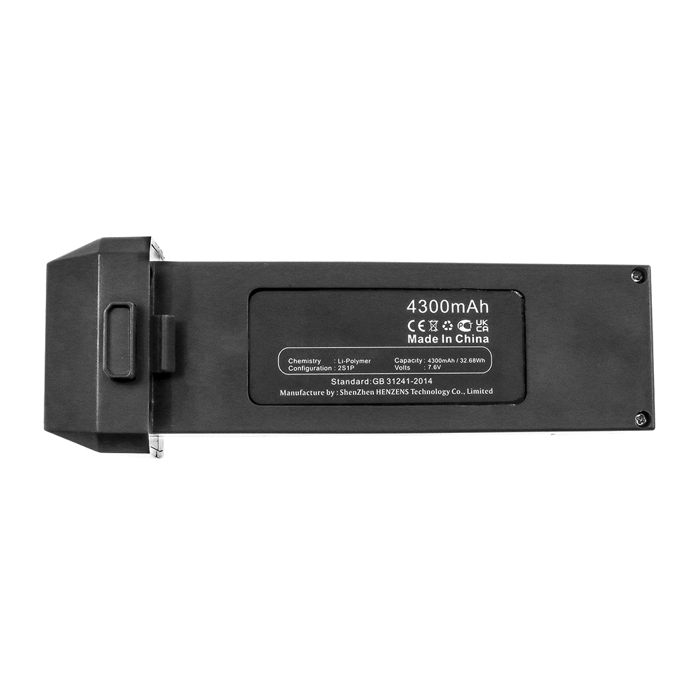 Synergy Digital Quadcopter Drone Battery, Compatible with Holy Stone SF8333106 Quadcopter Drone Battery (Li-Pol, 7.6V, 4300mAh)