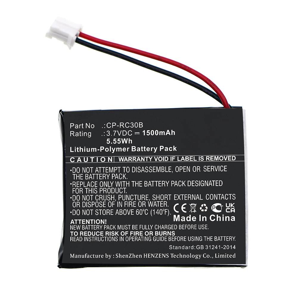 Synergy Digital Keyboard Battery, Compatible with RAZER CP-RC30B Keyboard Battery (Li-Pol, 3.7V, 1500mAh)