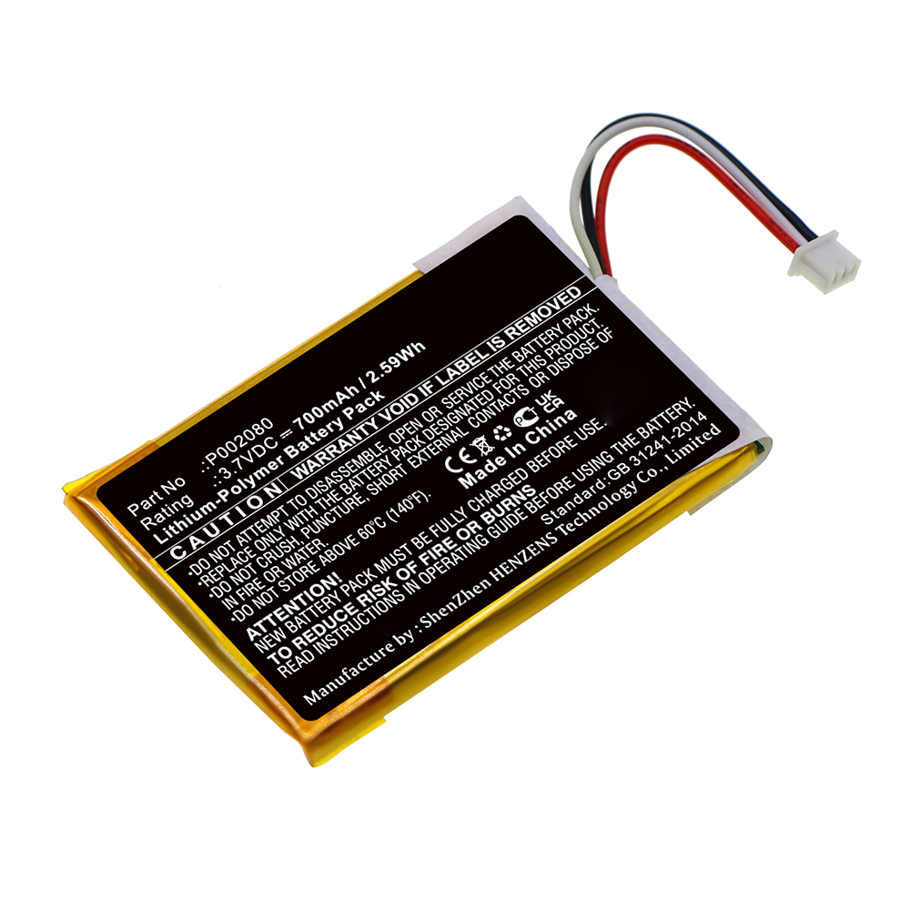Synergy Digital Baby Monitor Battery, Compatible with Alecto  P002080 Baby Monitor Battery (Li-Pol, 3.7V, 700mAh)