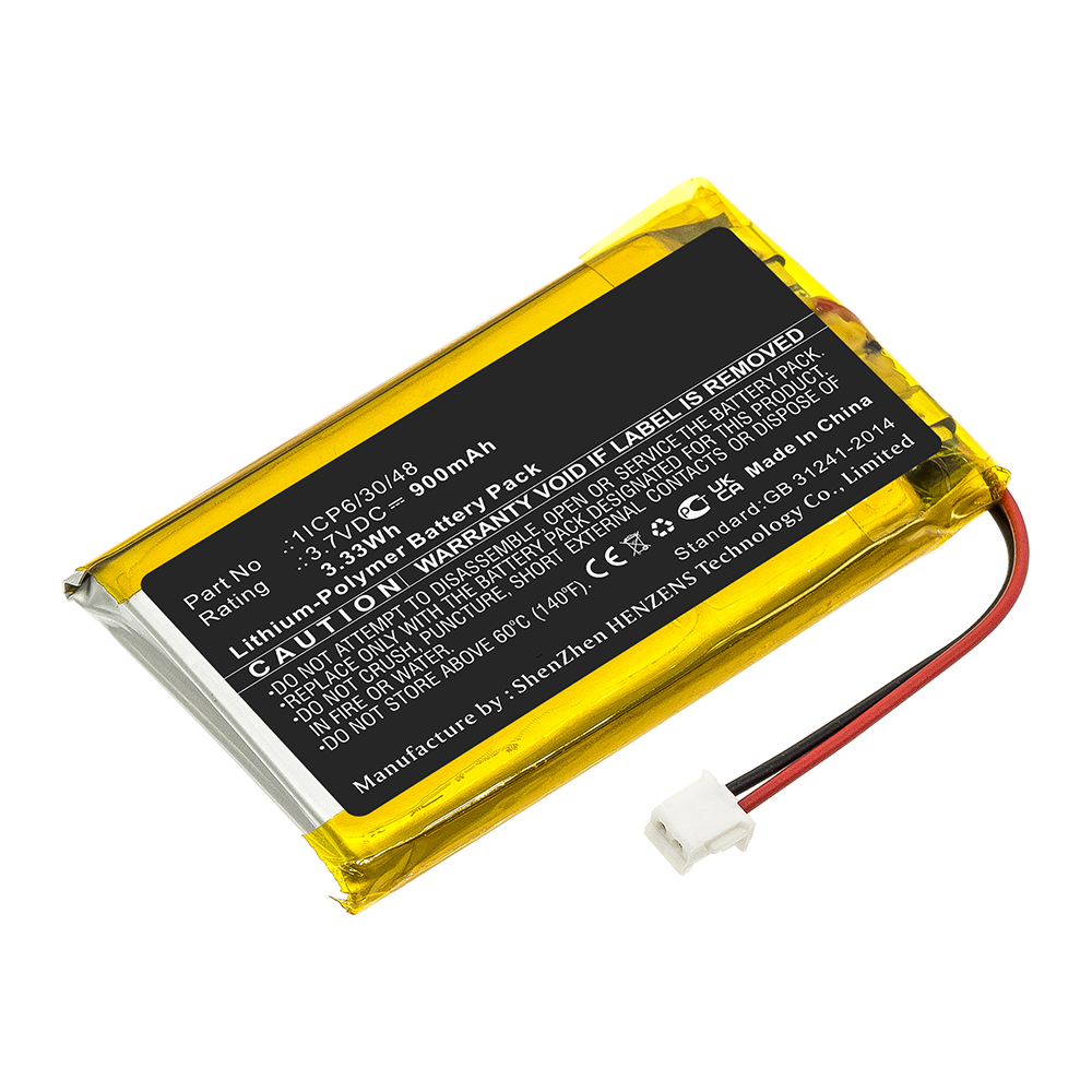 Synergy Digital Baby Monitor Battery, Compatible with Babymoov  1ICP6/30/48 Baby Monitor Battery (Li-Pol, 3.7V, 900mAh)
