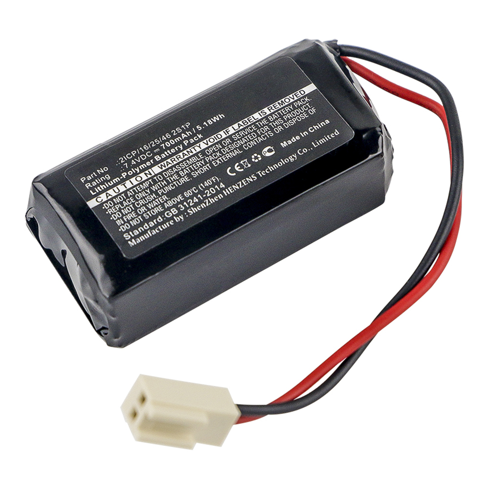 Synergy Digital Emergency Lighting Battery, Compatible with Neptolux  175-8070 Emergency Lighting Battery (Li-Pol, 7.4V, 700mAh)