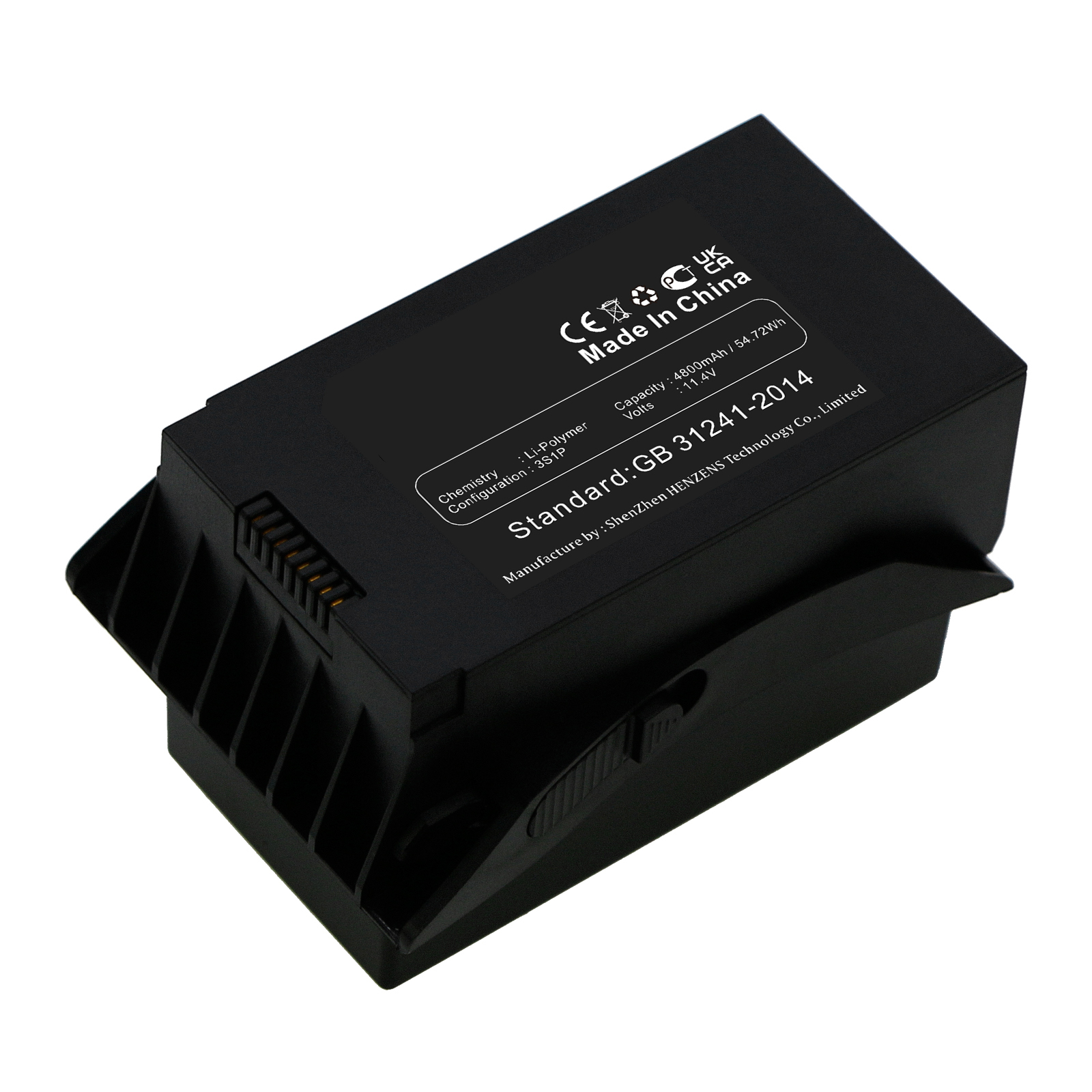 Synergy Digital Drone Battery, Compatible with Eachine D01011 Drone Battery (Li-Pol, 11.4V, 4800mAh)