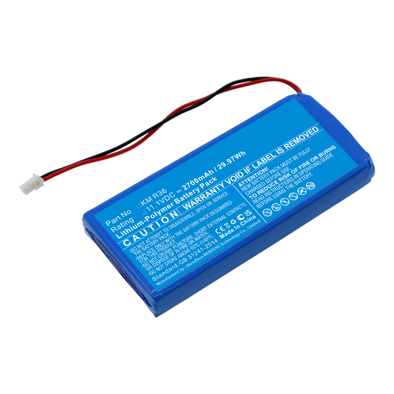 Synergy Digital Equipment Battery, Compatible with Kanomax KM R36 Equipment Battery (Li-Pol, 11.1V, 2700mAh)