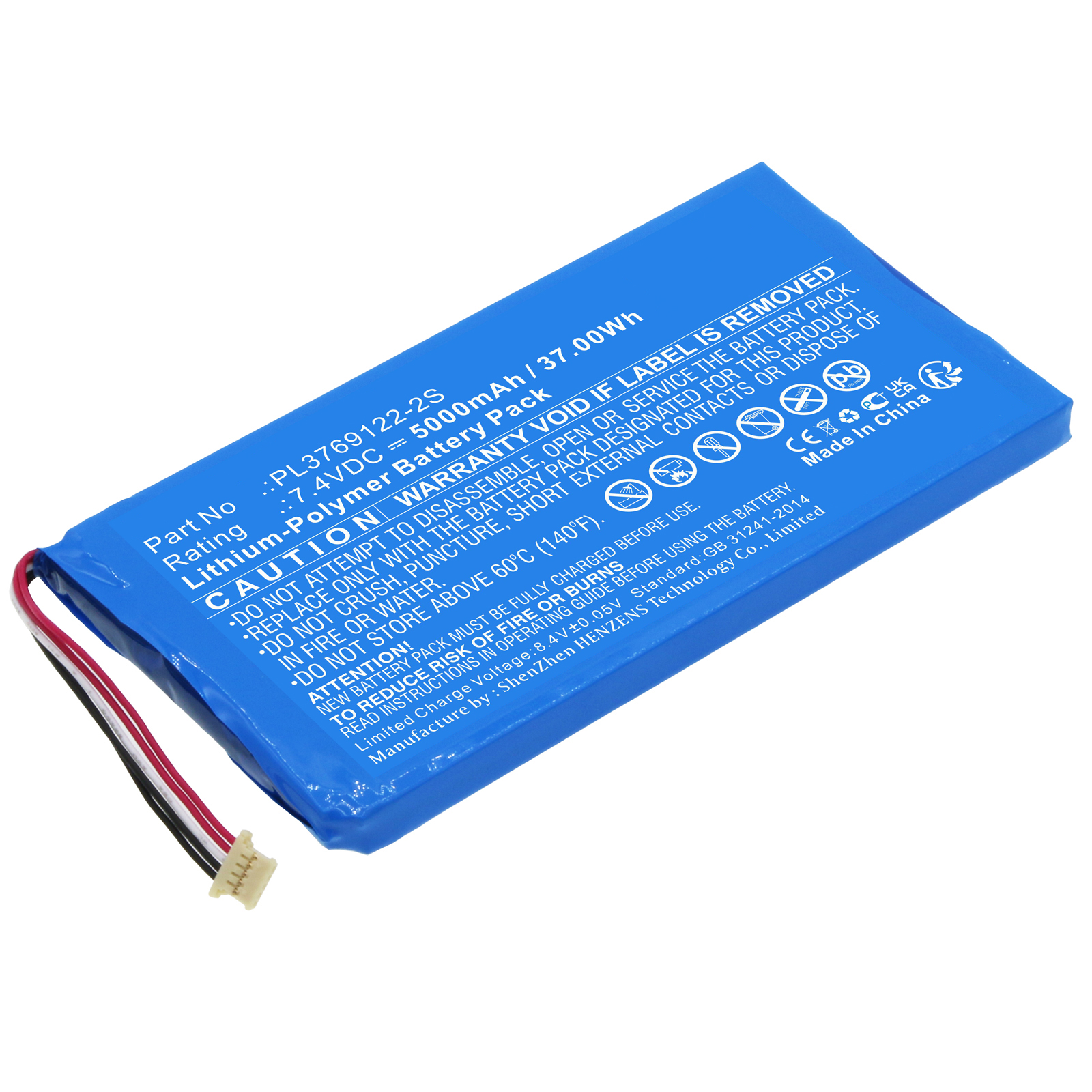 Synergy Digital Diagnostic Scanner Battery, Compatible with XTOOL PL3769122-2S Diagnostic Scanner Battery (Li-Pol, 7.4V, 5000mAh)