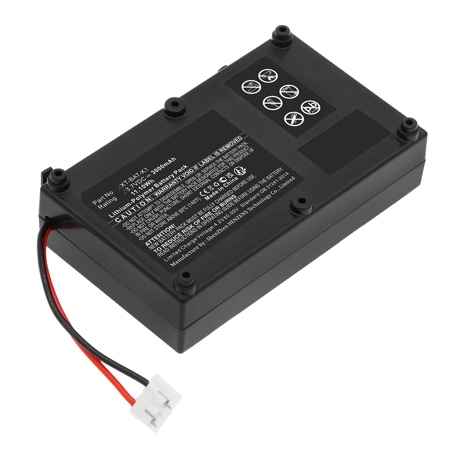 Synergy Digital Equipment Battery Compatible with Honeywell XT-BAT-K1 Equipment Battery (Li-Pol, 3.7V, 3000mAh)