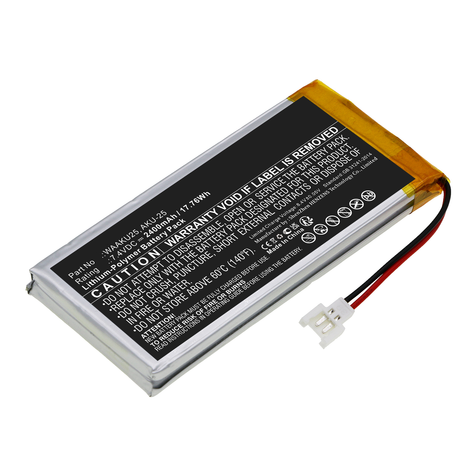Synergy Digital Equipment Battery Compatible with SONEL AKU-25 Equipment Battery (Li-Pol, 7.4V, 2400mAh)