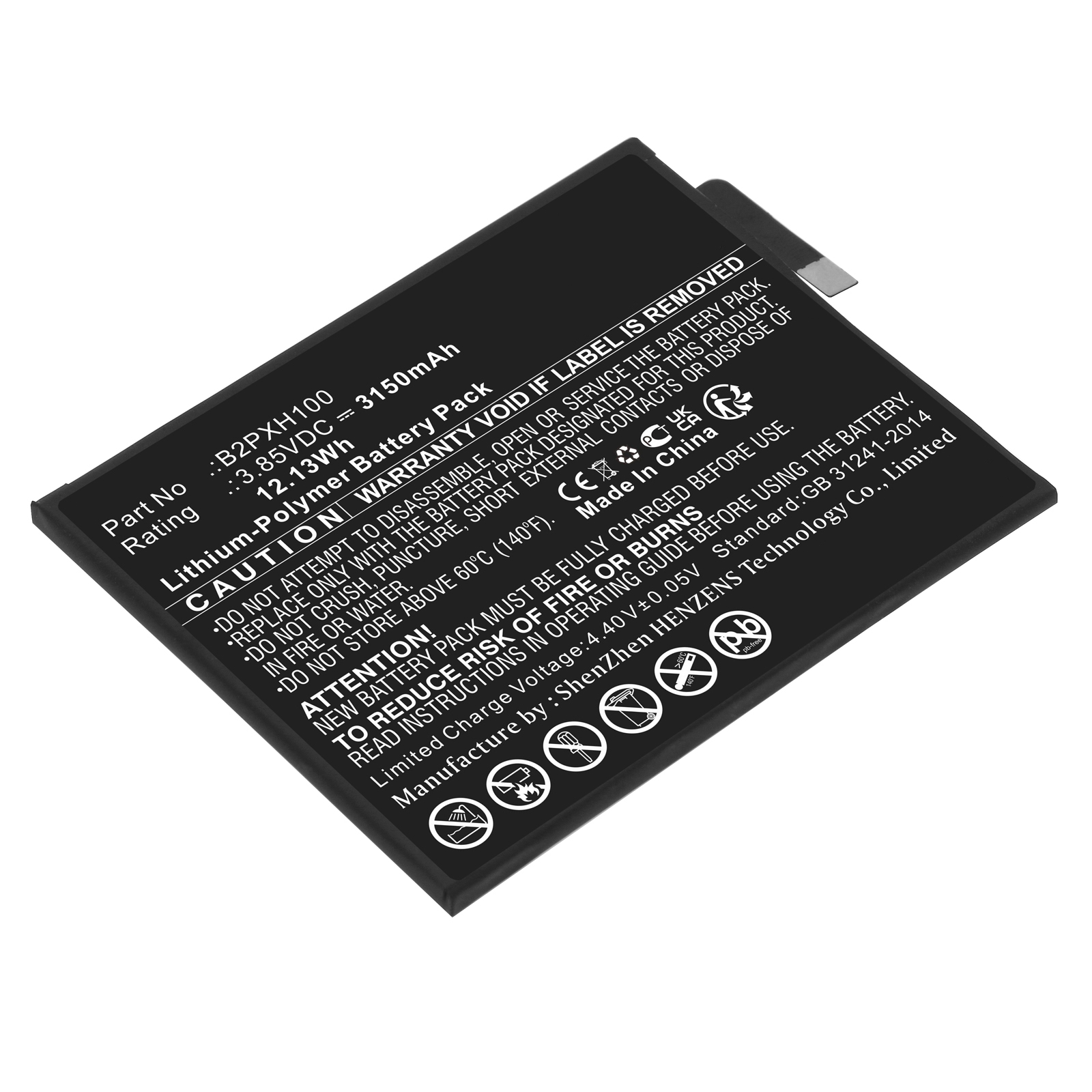 Synergy Digital VR Battery Compatible with HTC B2PXH100 VR Battery (Li-Pol, 3.85V, 3150mAh)