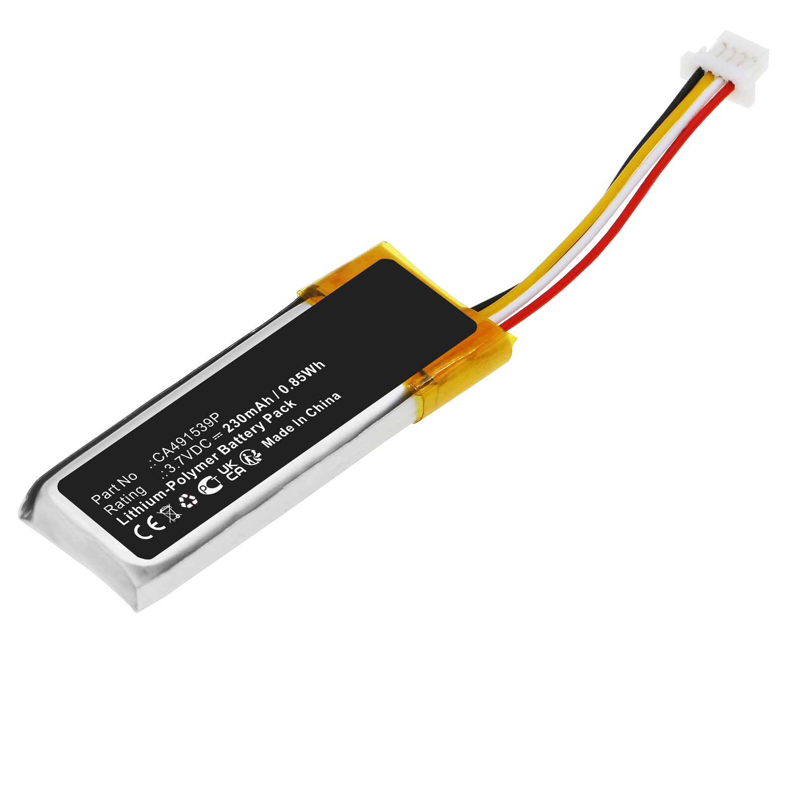 Synergy Digital Entertainment Battery, Compatible with Google CA491539P Entertainment Battery (Li-Pol, 3.7V, 230mAh)