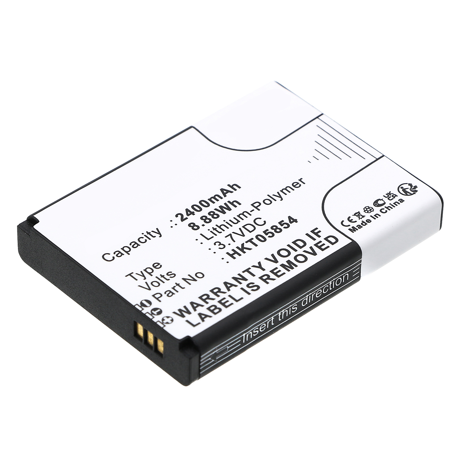 Synergy Digital Satellite Phone Battery, Compatible with Thuraya HKT05854 Satellite Phone Battery (Li-Pol, 3.7V, 2400mAh)