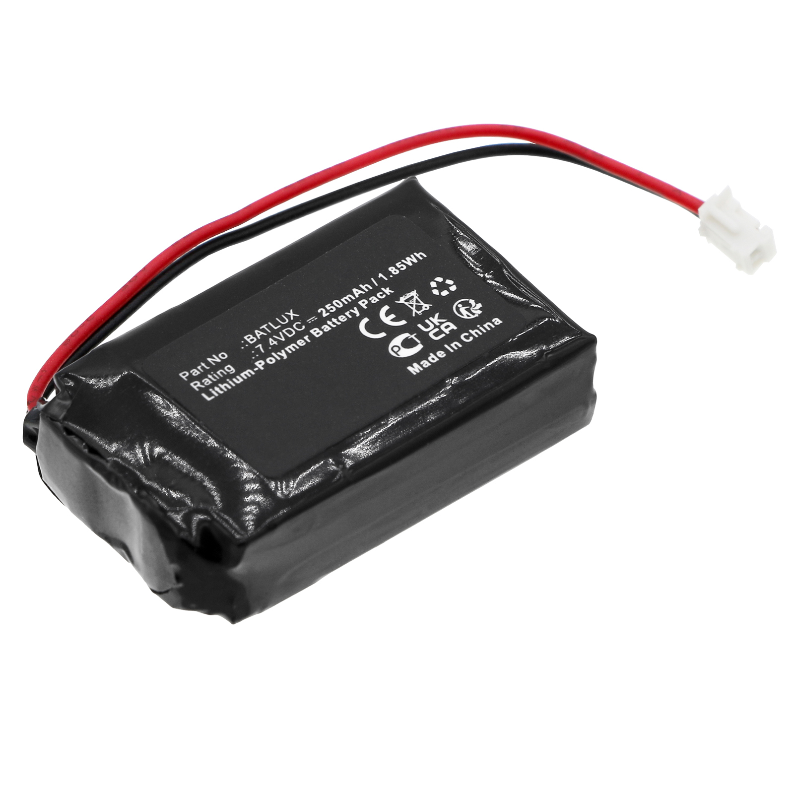 Synergy Digital Water Gun Battery, Compatible with DLX Luxe BATLUX Water Gun Battery (Li-Pol, 7.4V, 250mAh)