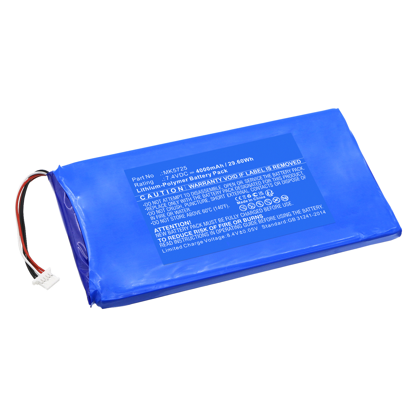 Synergy Digital Diagnostic Scanner Battery, Compatible with XTOOL MK5725 Diagnostic Scanner Battery (Li-Pol, 7.4V, 4000mAh)