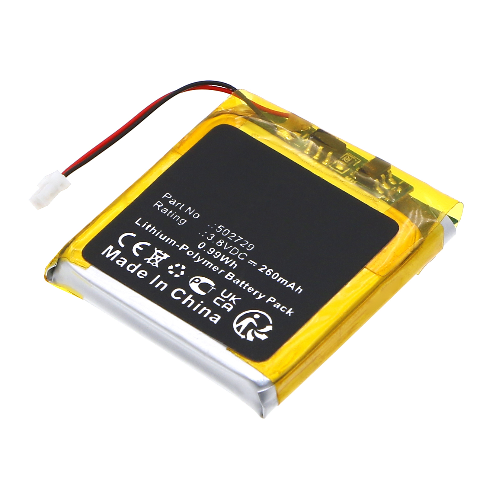 Synergy Digital Transmitters & Receiver Battery, Compatible with Xvive 502729 Transmitters & Receiver Battery (Li-Pol, 3.8V, 260mAh)