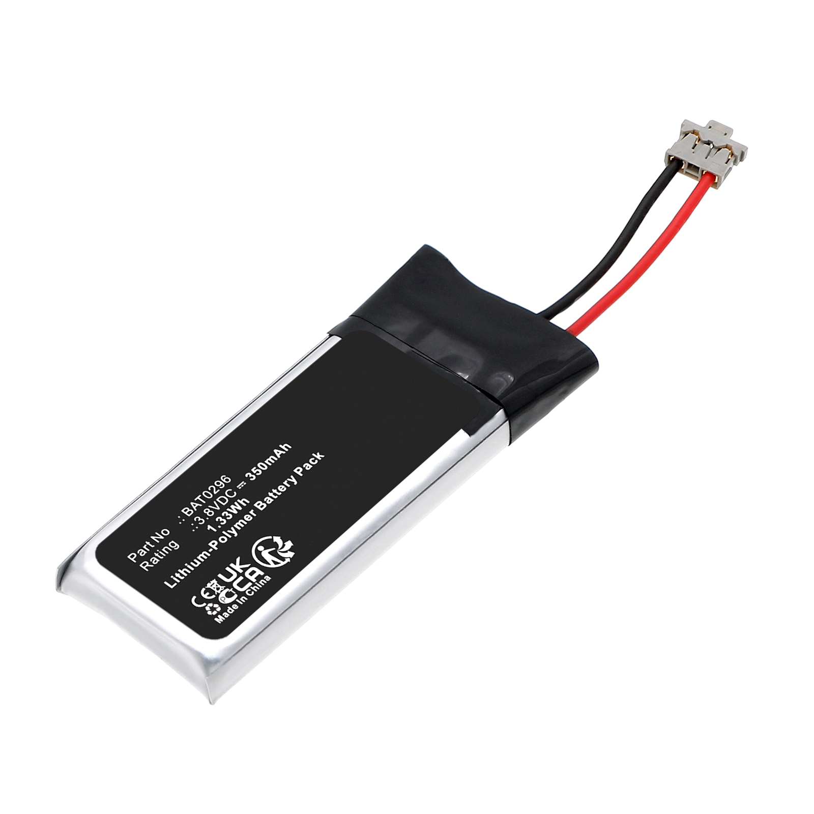 Synergy Digital E-cigarette Battery, Compatible with Philip Morris BAT0296 E-cigarette Battery (Li-Pol, 3.8V, 350mAh)