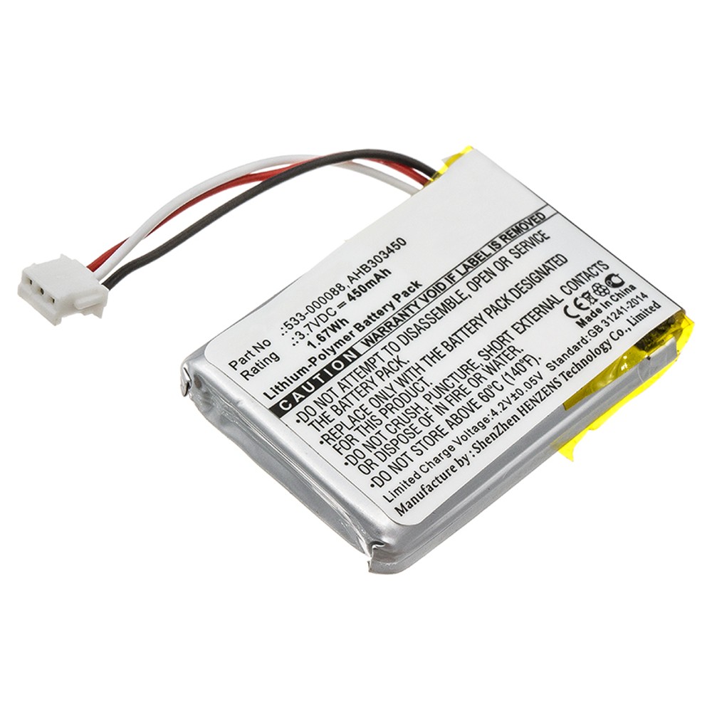 Synergy Digital Keyboard Battery, Compatible with Logitech 533-000120 Keyboard Battery (Li-Pol, 3.7V, 450mAh)