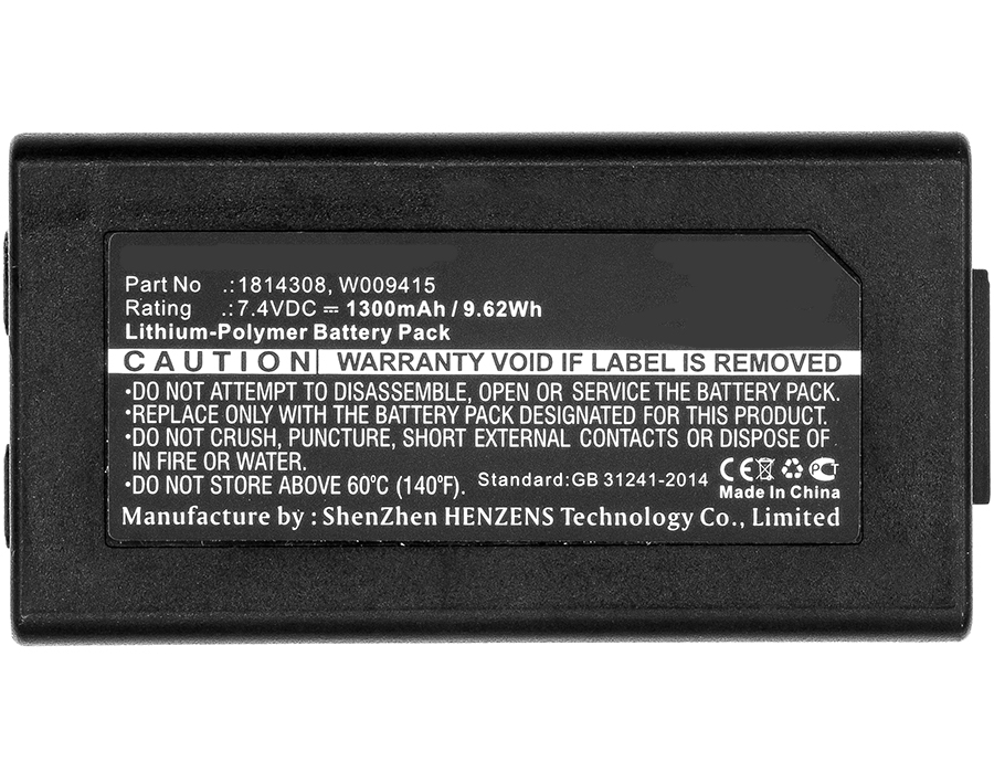 Synergy Digital Printer Battery, Compatible with DYMO 1814308, 643463, W009415 Printer Battery (7.4V, Li-Pol, 1300mAh)