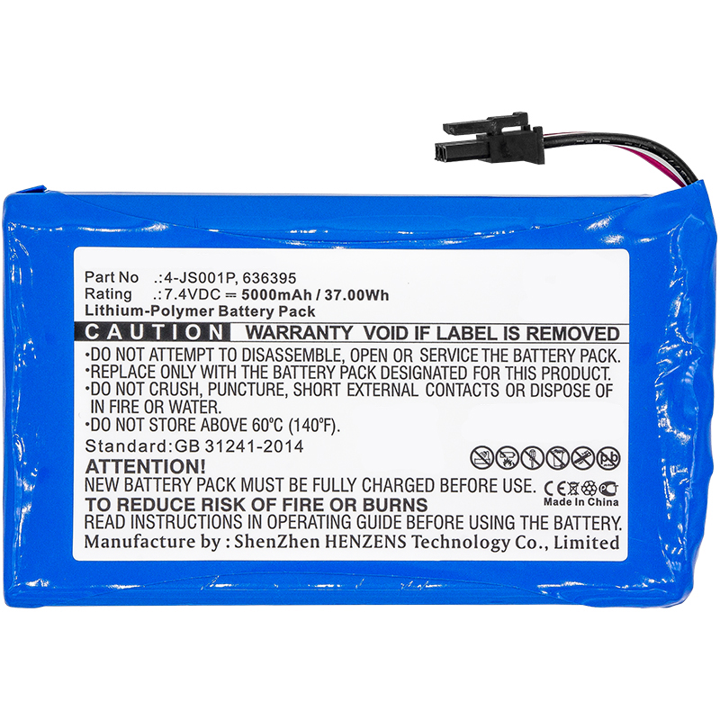 Synergy Digital Survey GPS Battery, Compatible with JDSU 4-JS001P, 636395 Survey GPS Battery (7.4V, Li-Pol, 5000mAh)