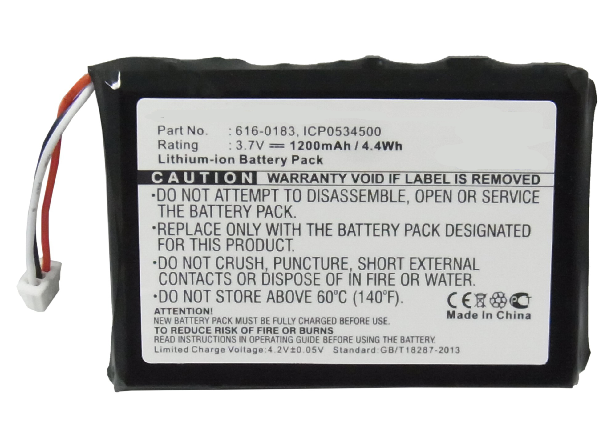 Synergy Digital Player Battery, Compatible with Apple 616-0183, 616-0215, AW4701218074, ICP0534500 Player Battery (3.7, Li-ion, 1200mAh)