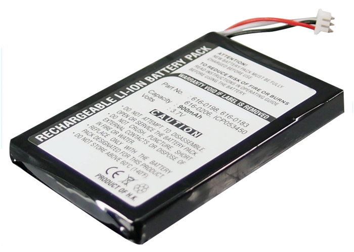 Synergy Digital Player Battery, Compatible with Apple 616-0206 Player Battery (3.7, Li-ion, 900mAh)