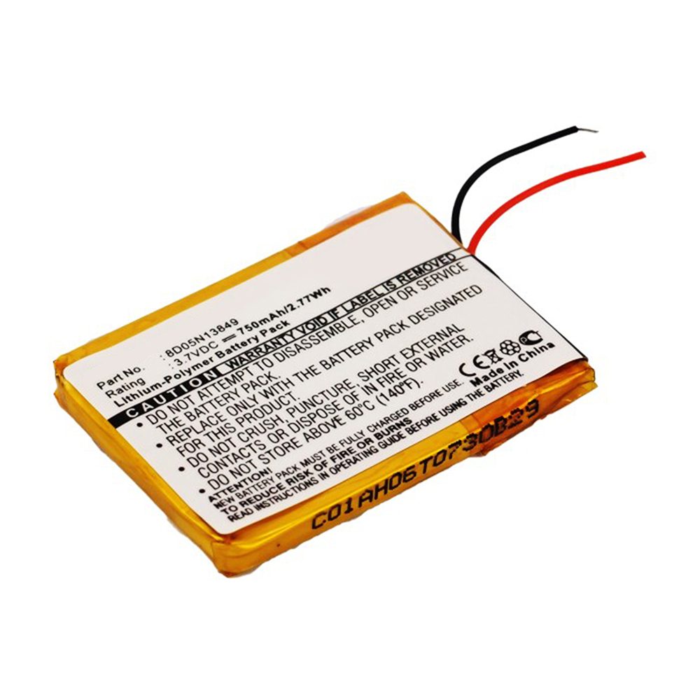Synergy Digital Player Battery, Compatible with iRiver 8D05N13849 Player Battery (Li-Pol, 3.7V, 750mAh)