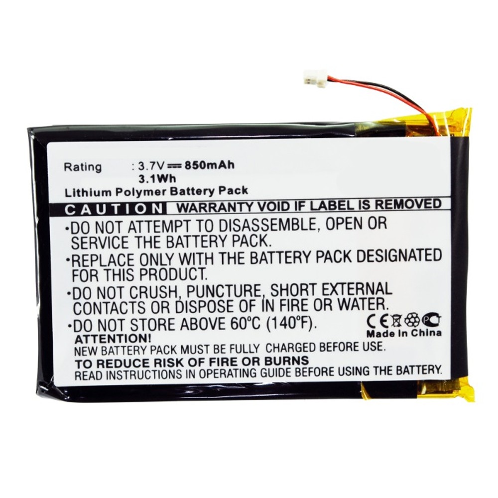 Synergy Digital Player Battery, Compatible with JNC SSF-M805 Player Battery (Li-Pol, 3.7V, 850mAh)