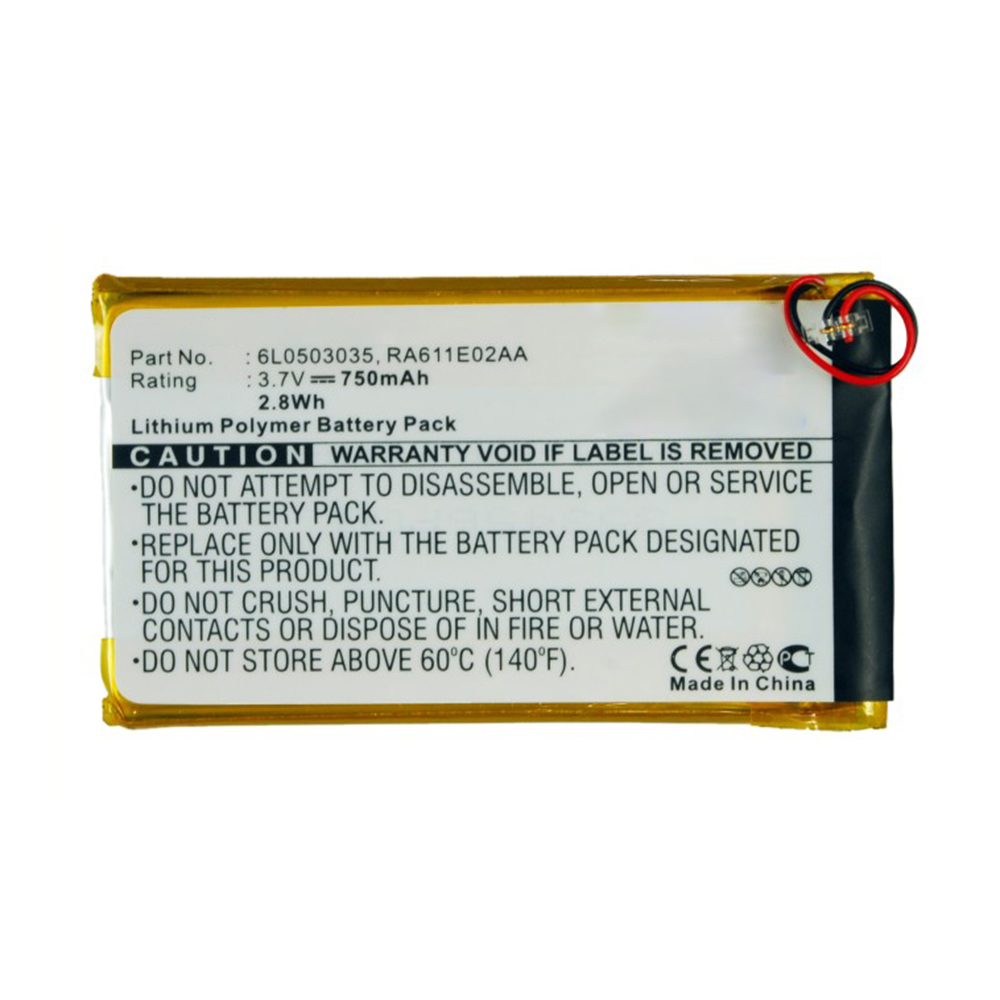 Synergy Digital Player Battery, Compatible with Samsung RA611E02AA Player Battery (Li-Pol, 3.7V, 750mAh)
