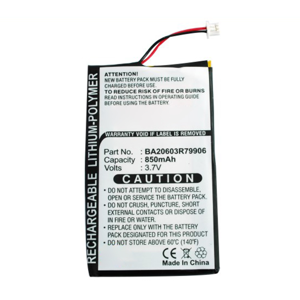 Synergy Digital Player Battery, Compatible with Creative BA20603R79906 Player Battery (Li-Pol, 3.7V, 850mAh)