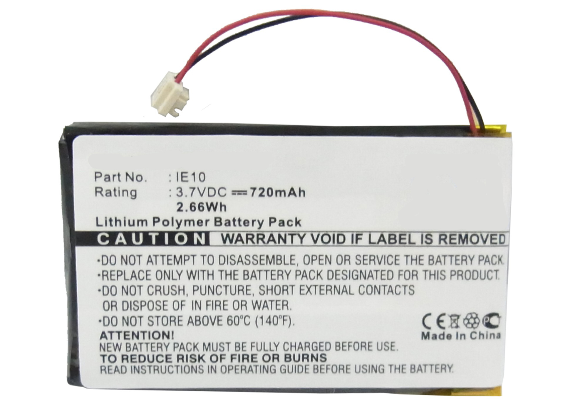 Synergy Digital Player Battery, Compatible with iRiver  Player Battery (3.7, Li-Polymer, 720mAh)