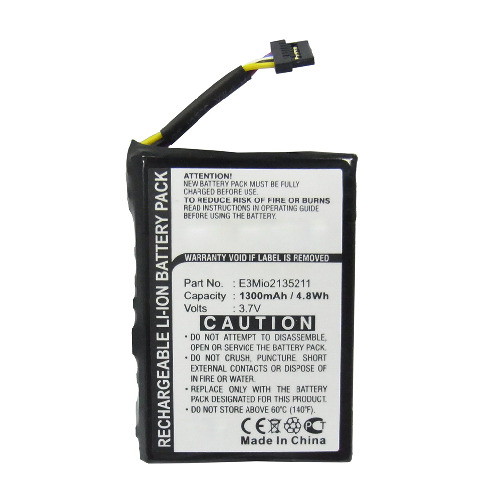 Synergy Digital PDA Battery, Compatible with Mitac E3MIO2135211 PDA Battery (Li-ion, 3.7V, 1300mAh)