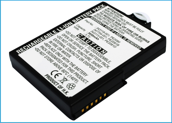 Synergy Digital PDA Battery, Compatiable with HP 343117-001, PE2080B, PE2081BS PDA Battery (3.7V, Li-ion, 3650mAh)