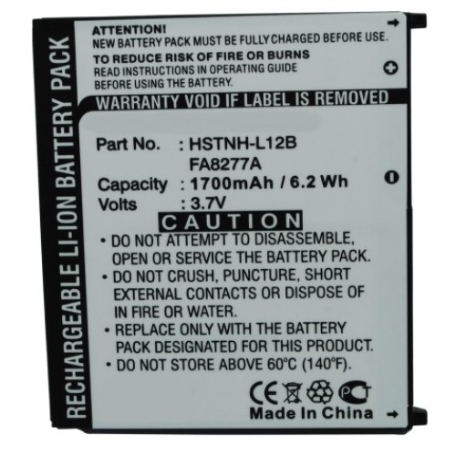 Synergy Digital PDA Battery, Compatiable with HP 430128-001, FA8277A, FA827AA, HSTNH-L12B PDA Battery (3.7V, Li-ion, 1700mAh)