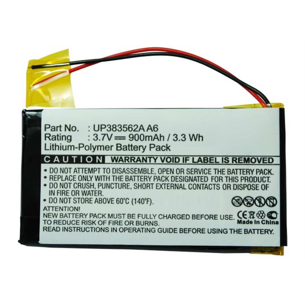 Synergy Digital PDA Battery, Compatible with Palm UP383562A A6 PDA Battery (Li-Pol, 3.7V, 900mAh)