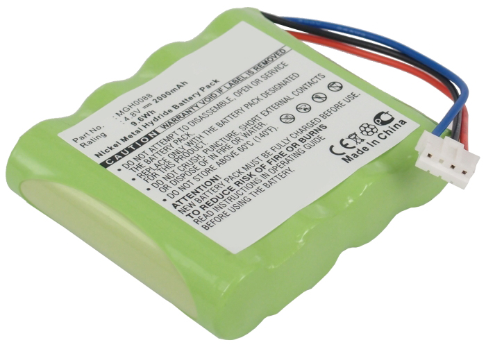 Synergy Digital Credit Card Reader Battery, Compatible with TOPCARD MGH0088 Credit Card Reader Battery (Ni-MH, 4.8V, 2000mAh)