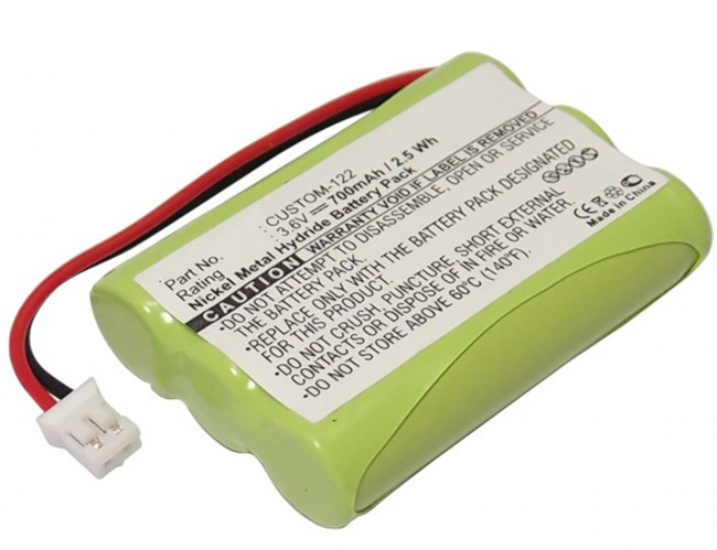 Synergy Digital Credit Card Reader Battery, Compatible with Resistacap Inc CUSTOM-122 Credit Card Reader Battery (Ni-MH, 3.6V, 700mAh)