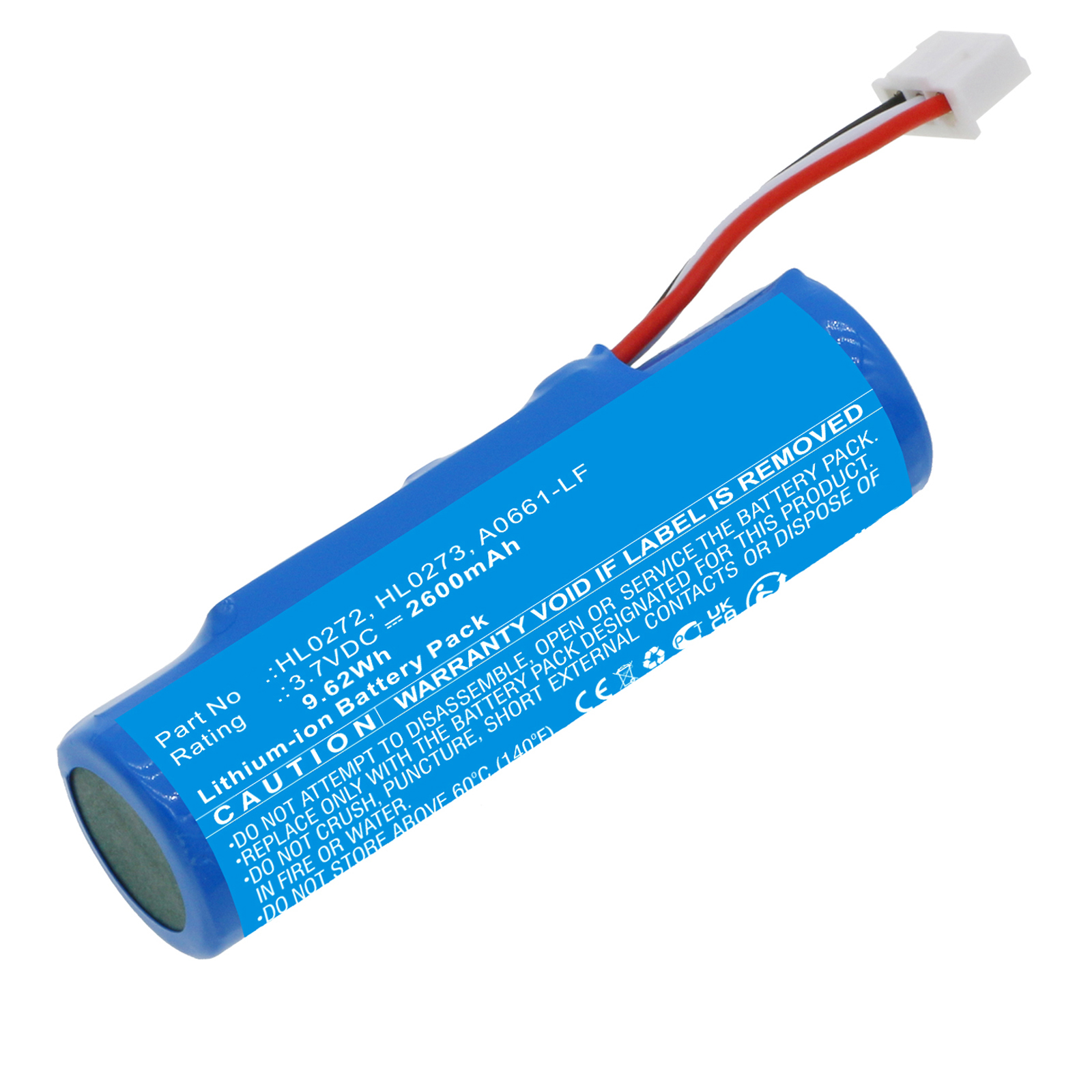 Synergy Digital Credit Card Reader Battery, Compatible with Pax HL0272 Credit Card Reader Battery (Li-ion, 3.7V, 2600mAh)