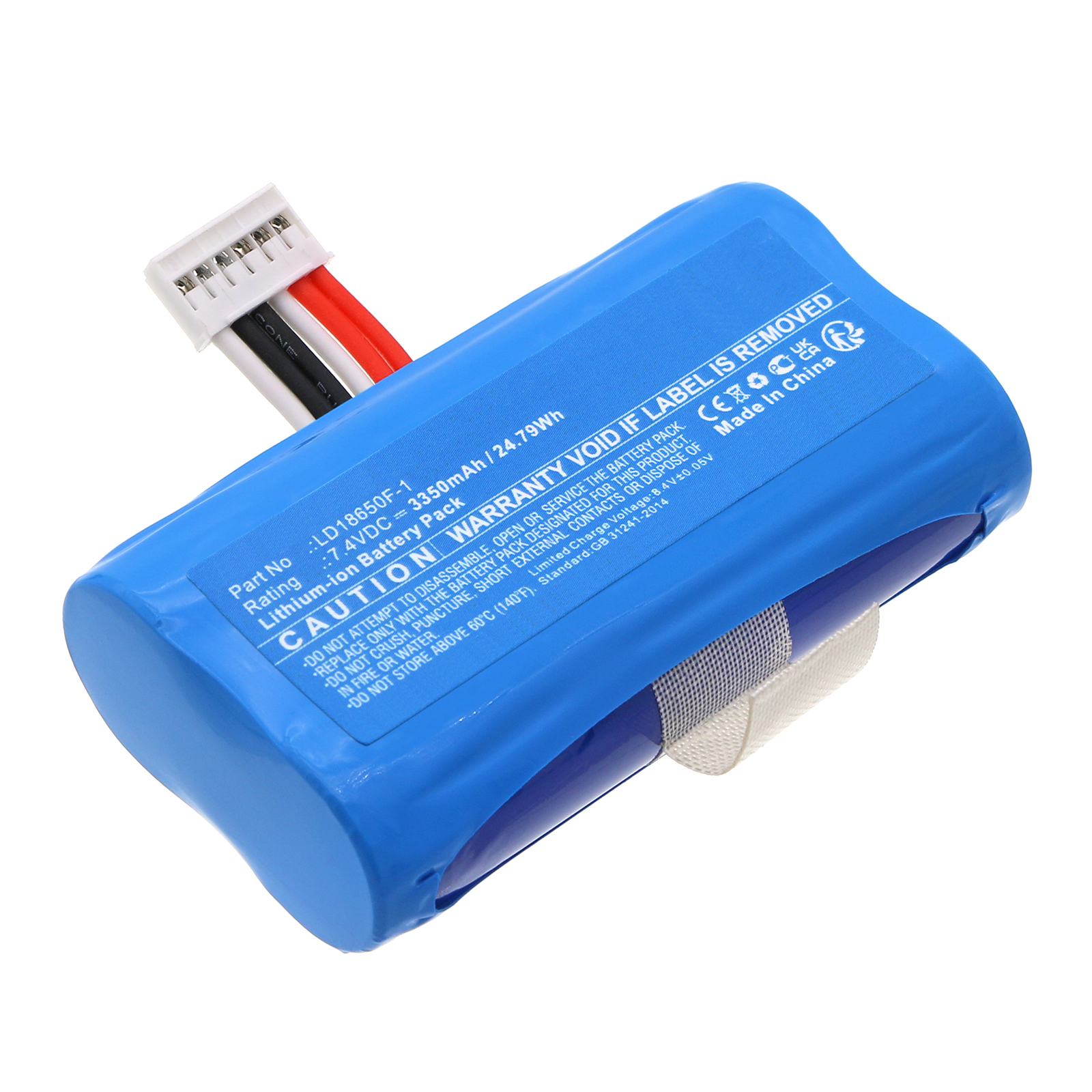 Synergy Digital Credit Card Reader Battery, Compatible with Ingenico LD18650F-1 Credit Card Reader Battery (Li-ion, 7.4V, 3350mAh)